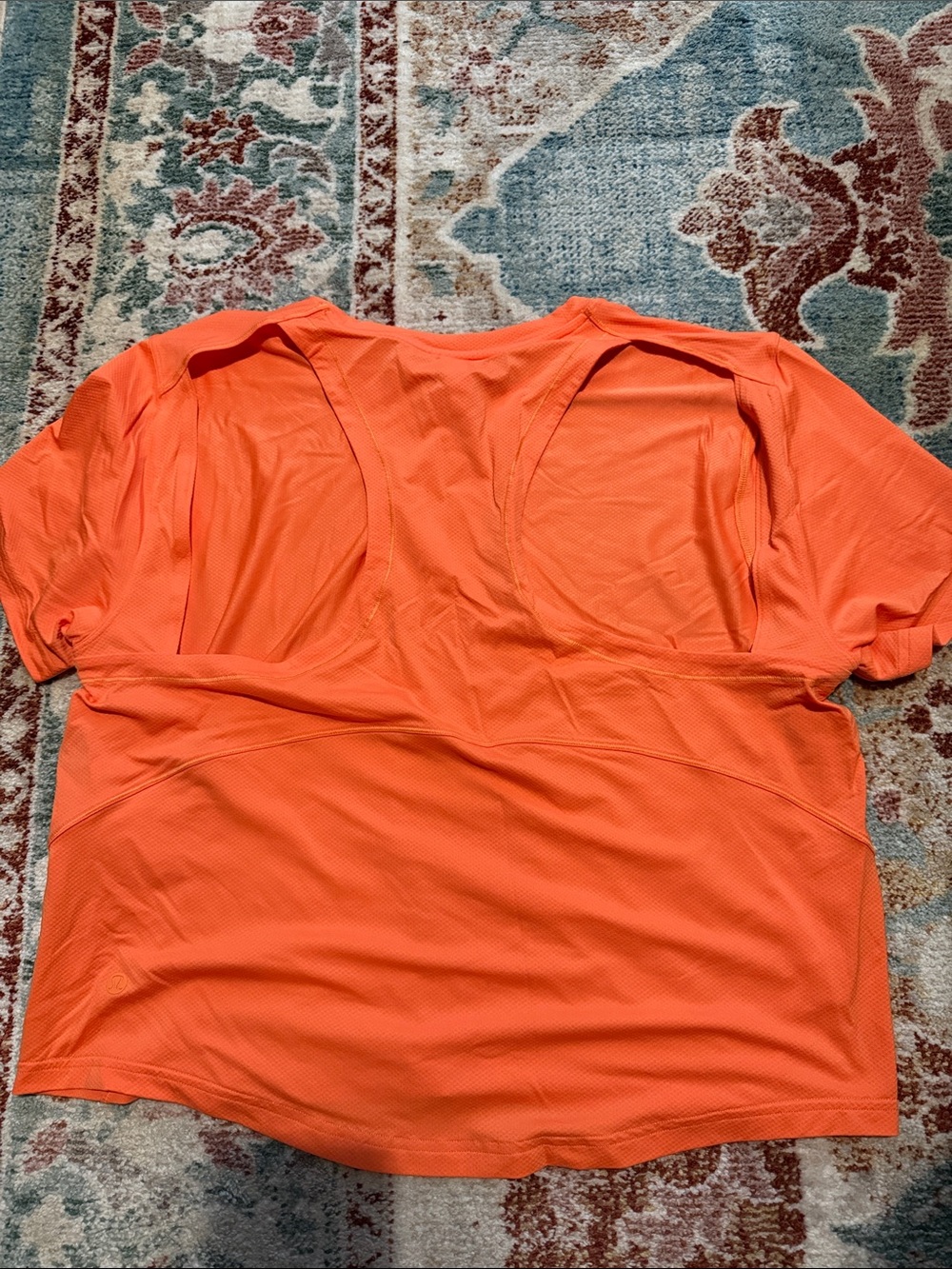 Neon Orange Open Back Top